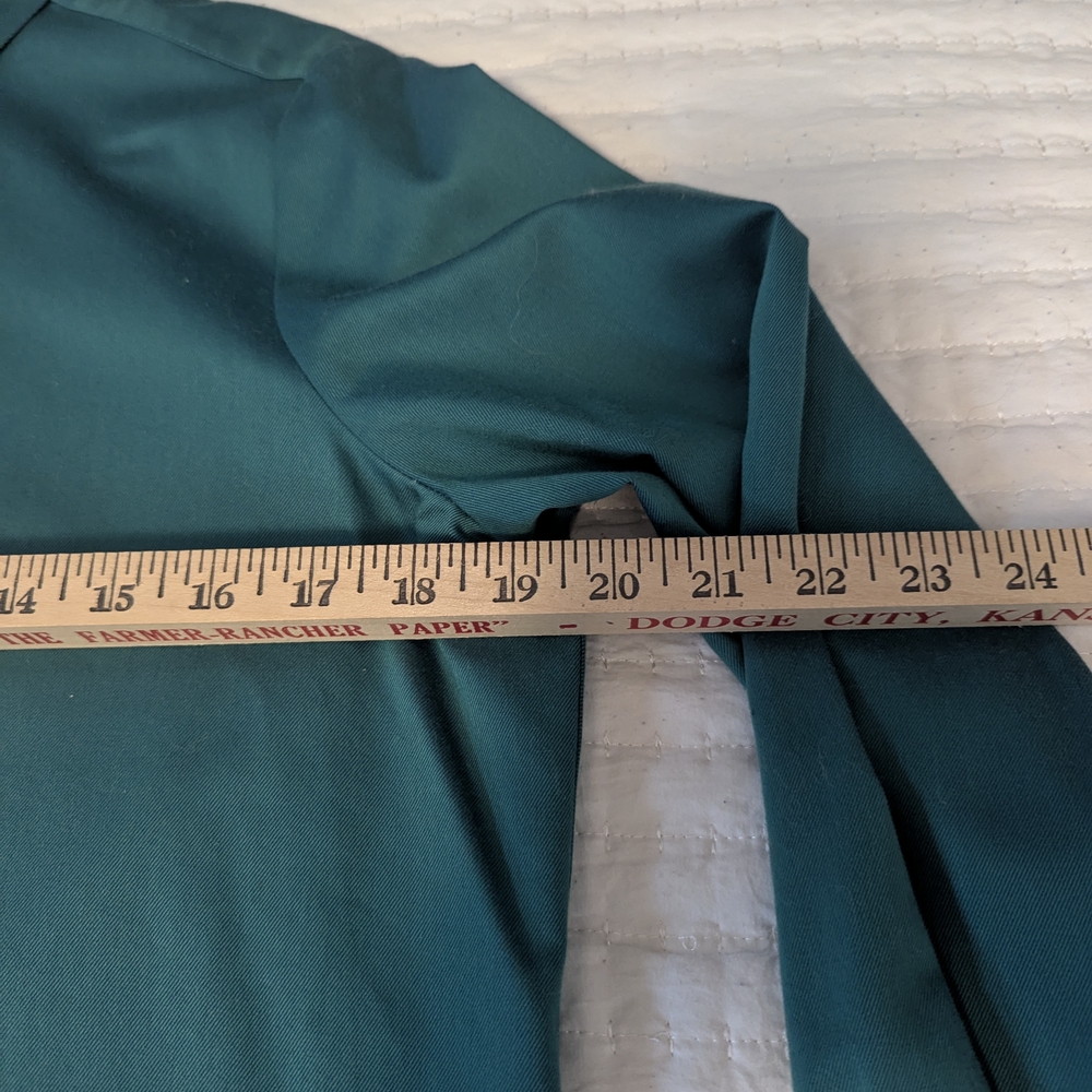 Foxcroft Women's Green and Royal Blue Button Up Shirt - Picture 4 of 4
